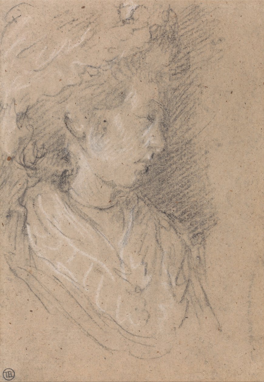 Studie ženy v Mob Cap od Thomas Gainsborough