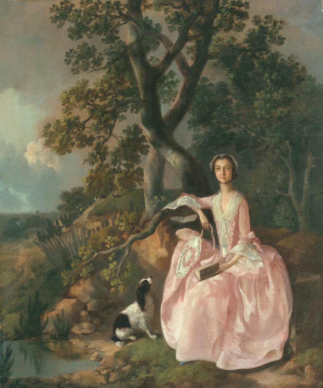 Žena se španělem, kolem roku 1749 od Thomas Gainsborough