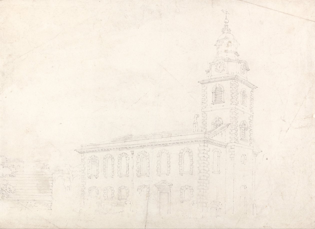 Christ Church, Blackfriars, Londýn od Thomas Girtin