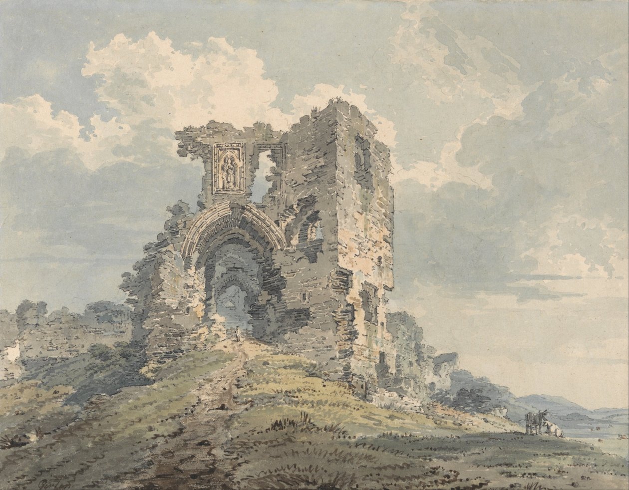 Hrad Denbigh od Thomas Girtin
