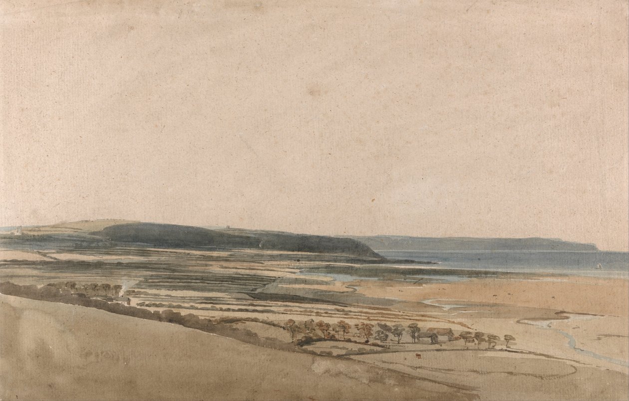 Ústí na řece Taw, Devon od Thomas Girtin