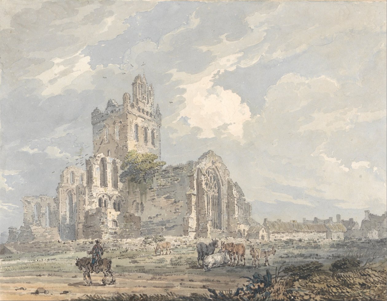 Opatství Jedburgh, Roxburghshire od Thomas Girtin