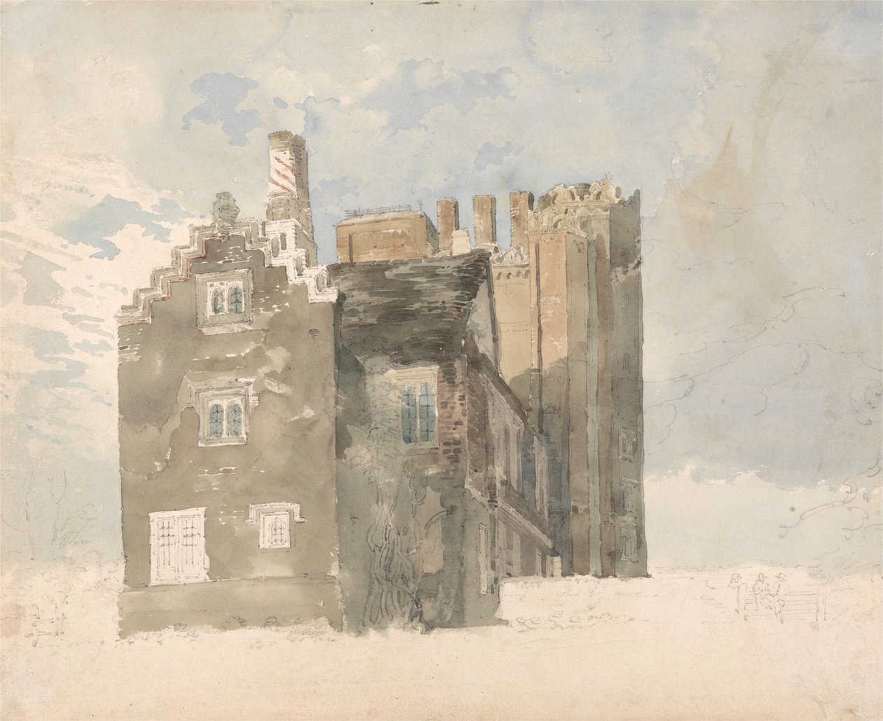 Layer Marney Hall, Essex od Thomas Girtin