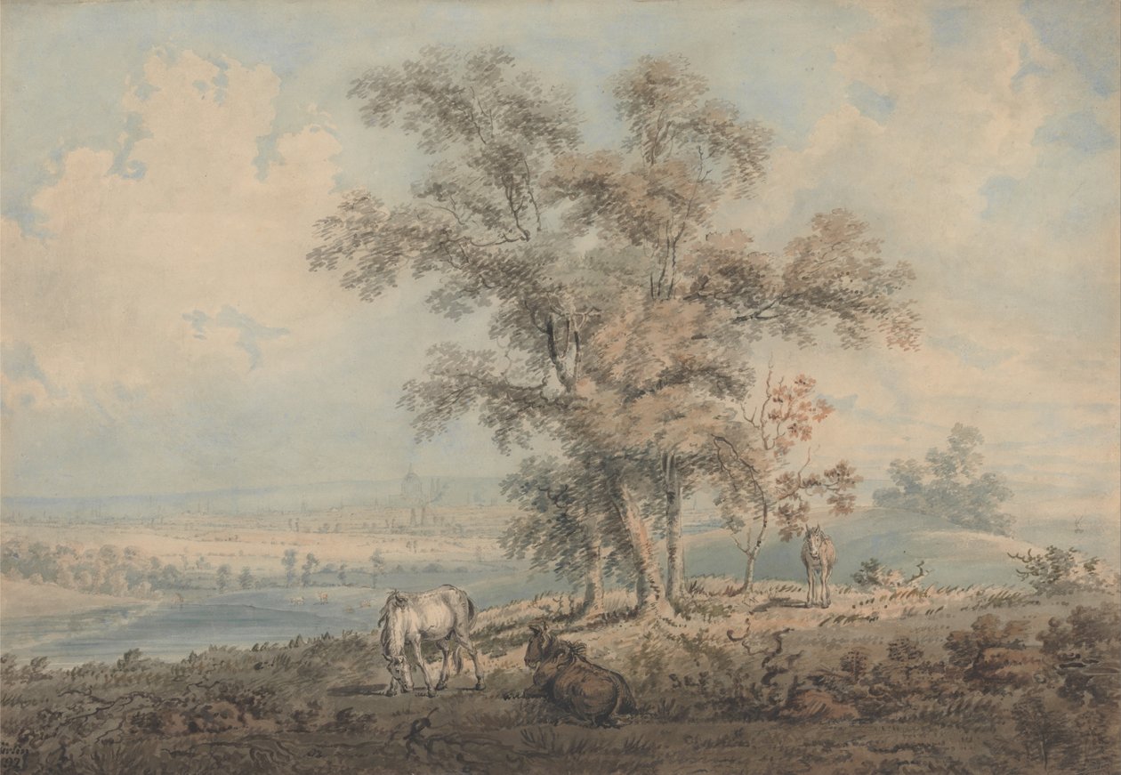 Londýn z Highgate Hill od Thomas Girtin