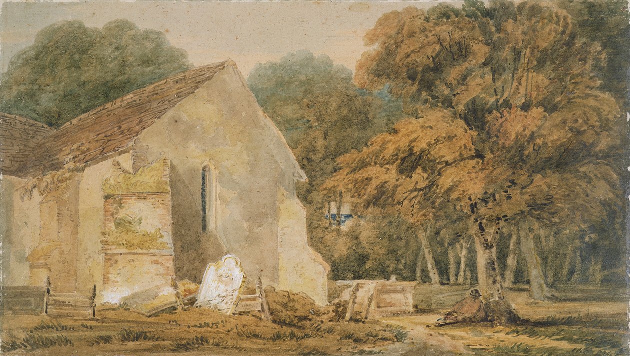 No.0735 A Country Churchyard, c.1797-98 od Thomas Girtin
