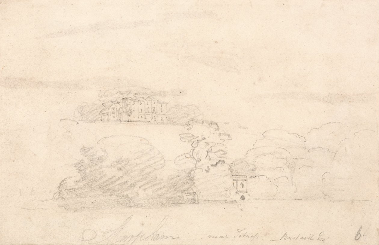 Sharpham, poblíž Totnes, Devon od Thomas Girtin
