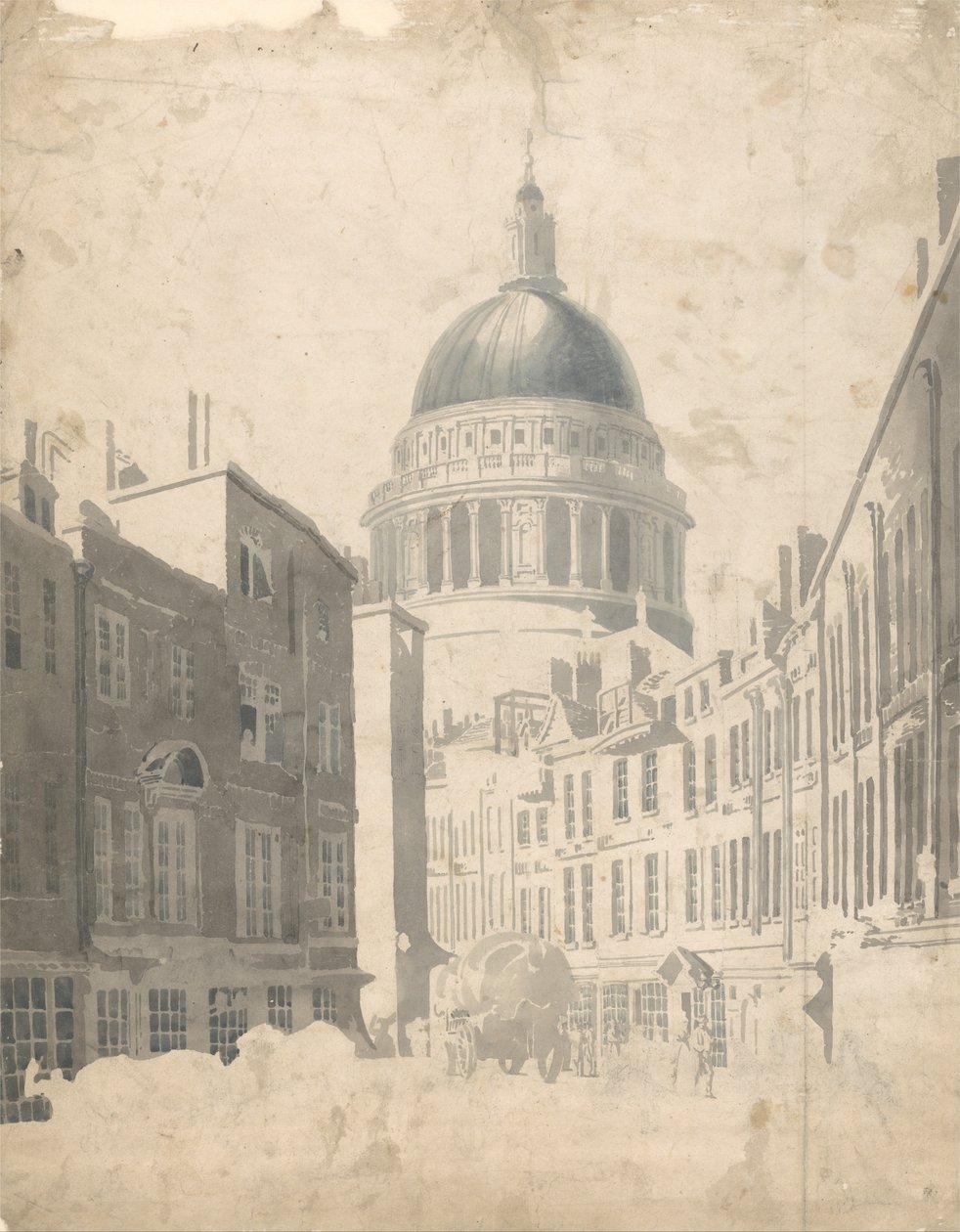 Katedrála svatého Pavla z londýnského St. Martins-le-Grand od Thomas Girtin