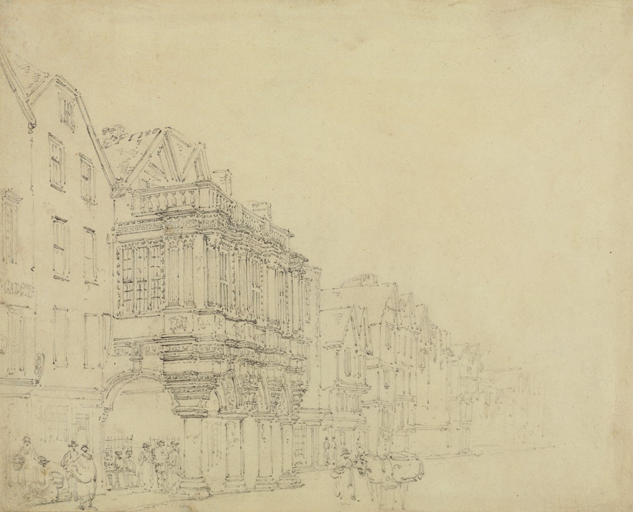 The Guildhall, Exeter, c.1797 (grafit na papíře) od Thomas Girtin