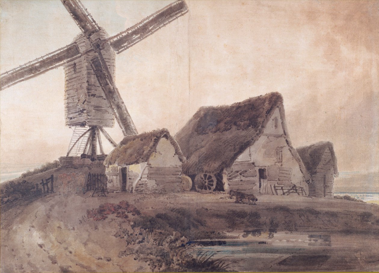 Starý mlýn ve Stanstedu, Essex od Thomas Girtin