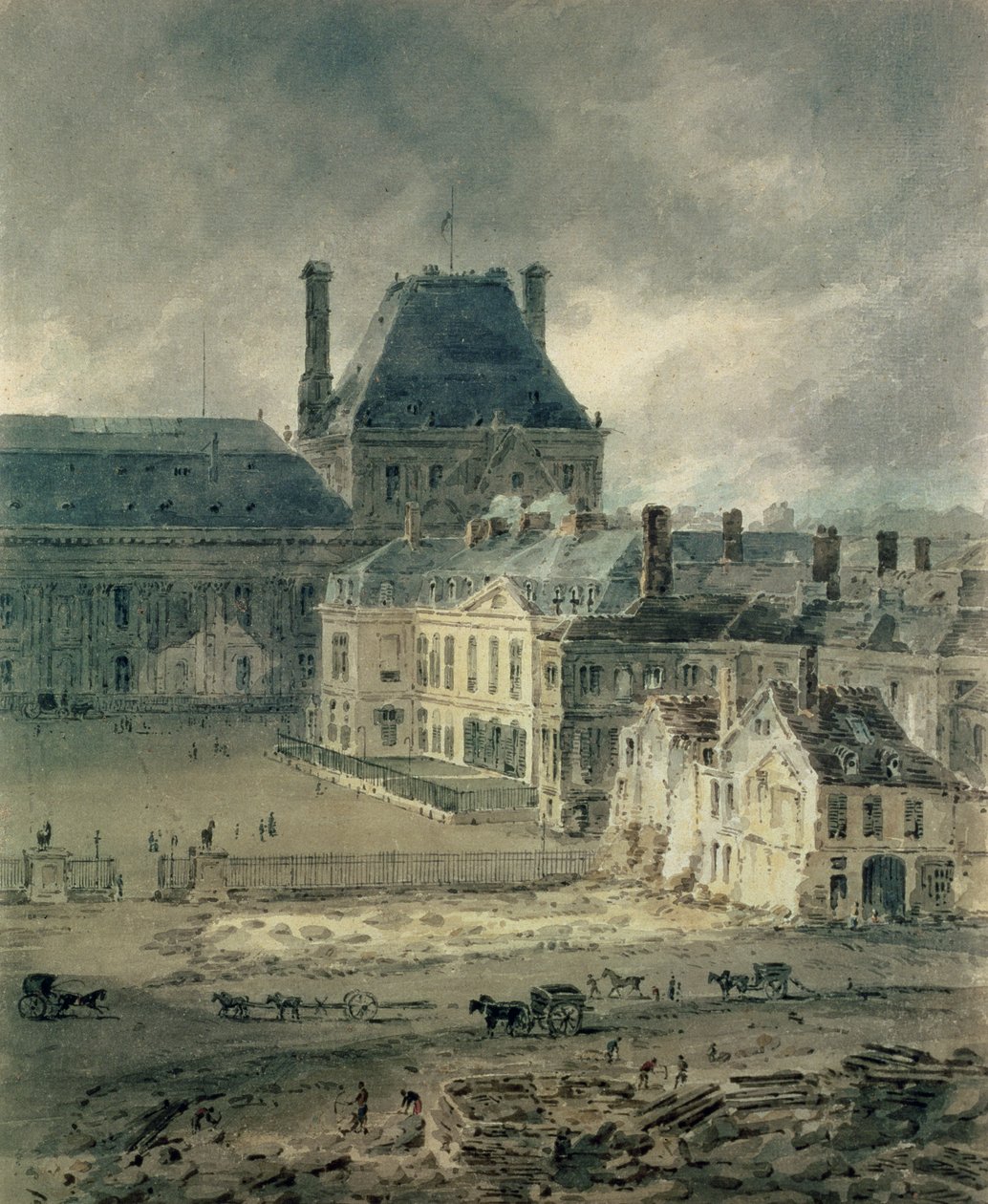 Palác Louvre, 1801-2 od Thomas Girtin