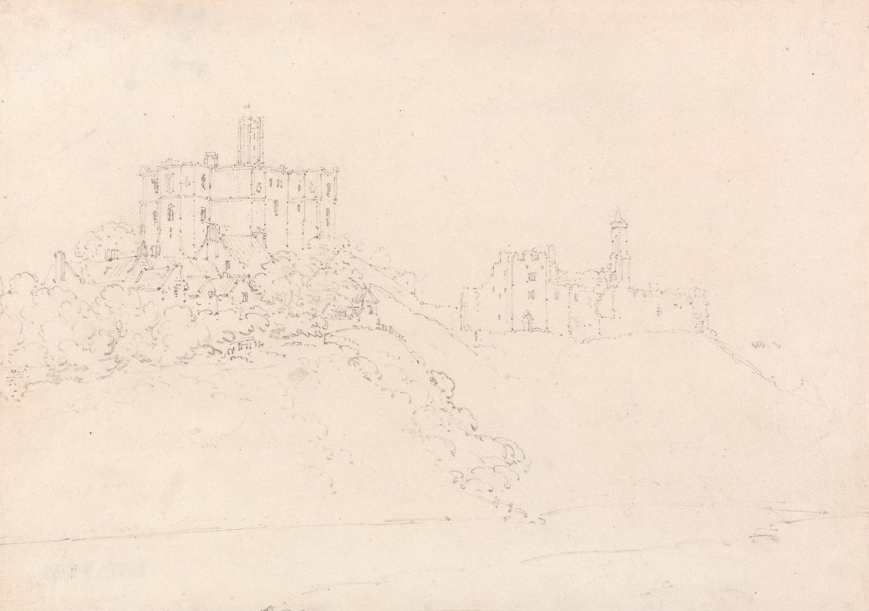 Hrad Warkworth, Northumberland od Thomas Girtin