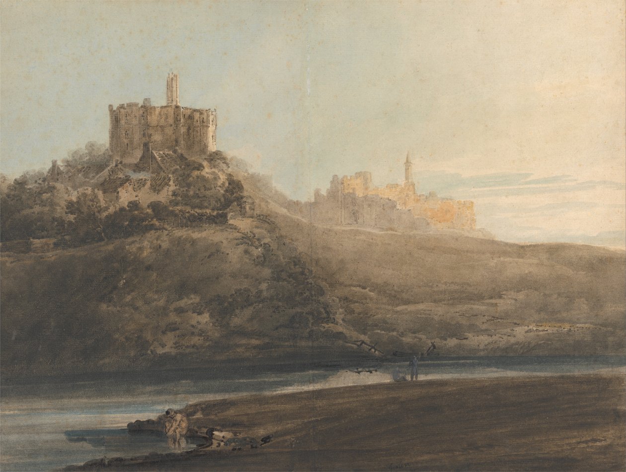 Hrad Warkworth, Northumberland od Thomas Girtin