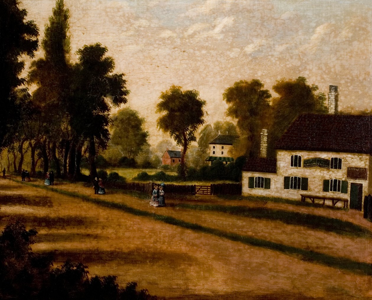 White House Inn, mezi Davenport Road a Boys" Preparatory School, Coventry, kolem roku 1855 od Thomas Hough