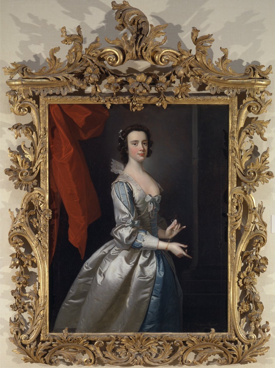 Portrét ženy, pravděpodobně Elizabeth Aislabie, ze Studley Royal, Yorkshire od Thomas Hudson