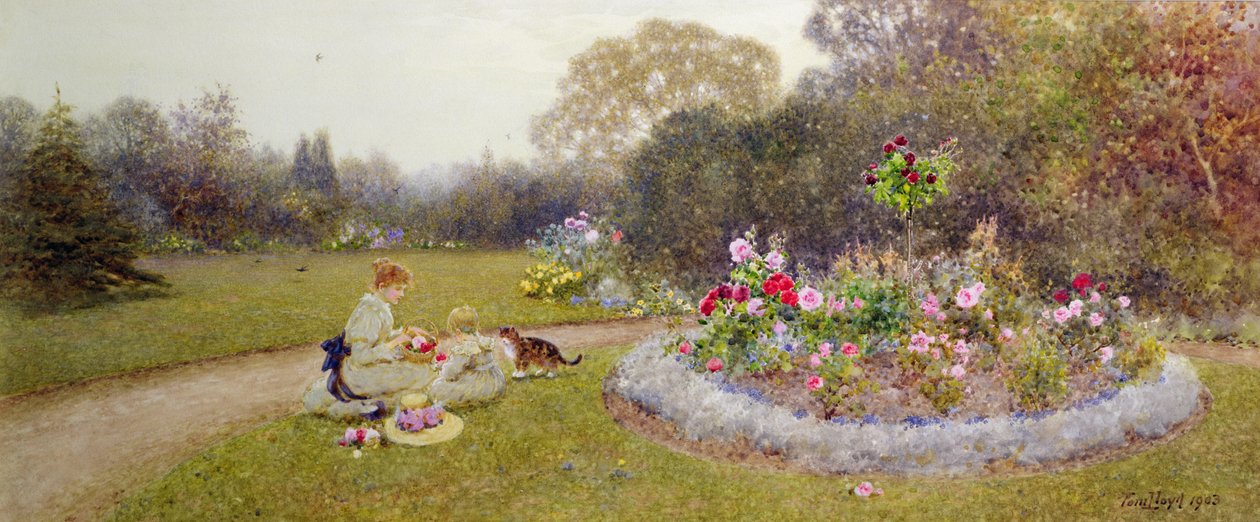 Růžová zahrada, 1903 od Thomas James Lloyd