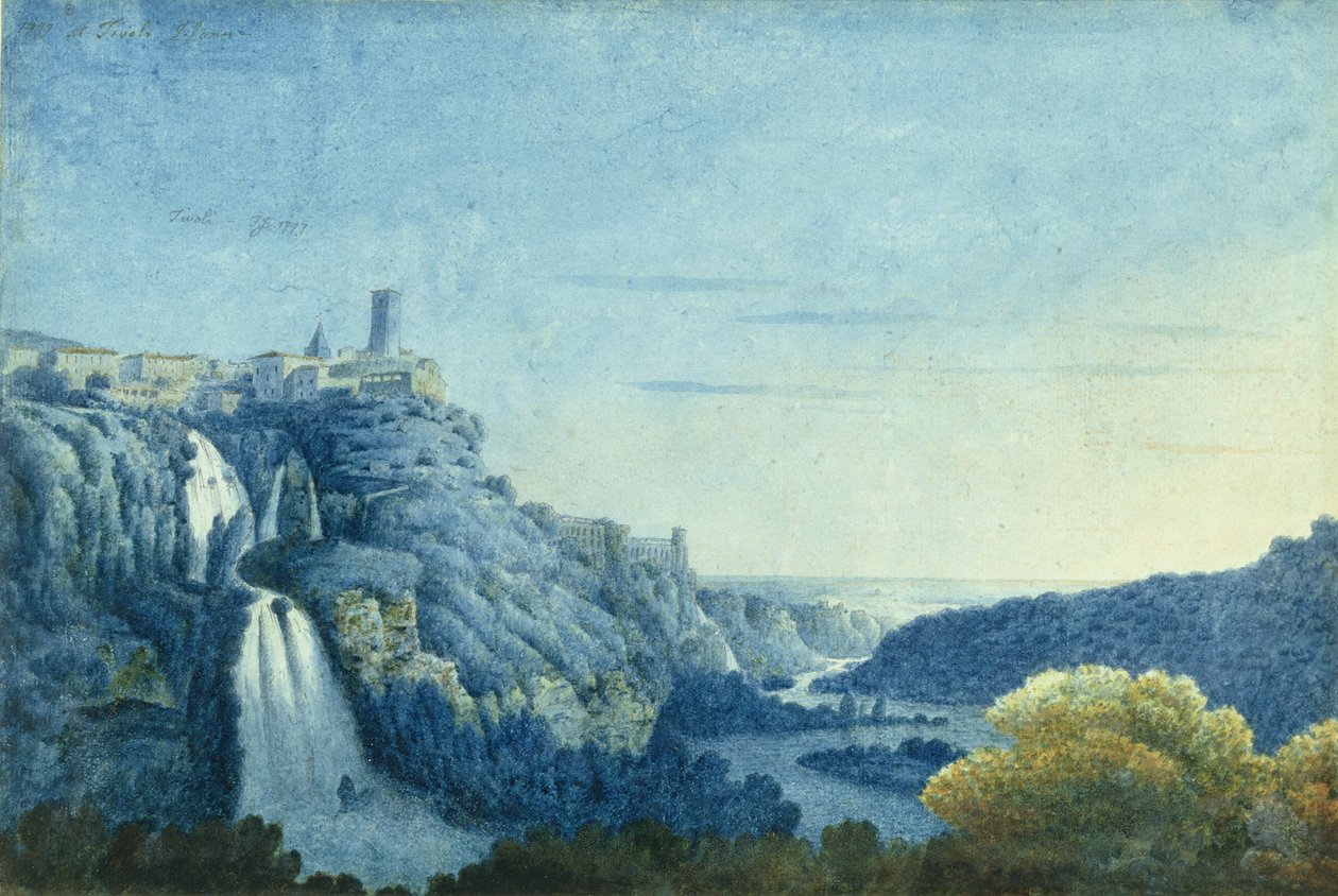 Tivoli, 1777 (wc přes grafit na papíře) od Thomas Jones