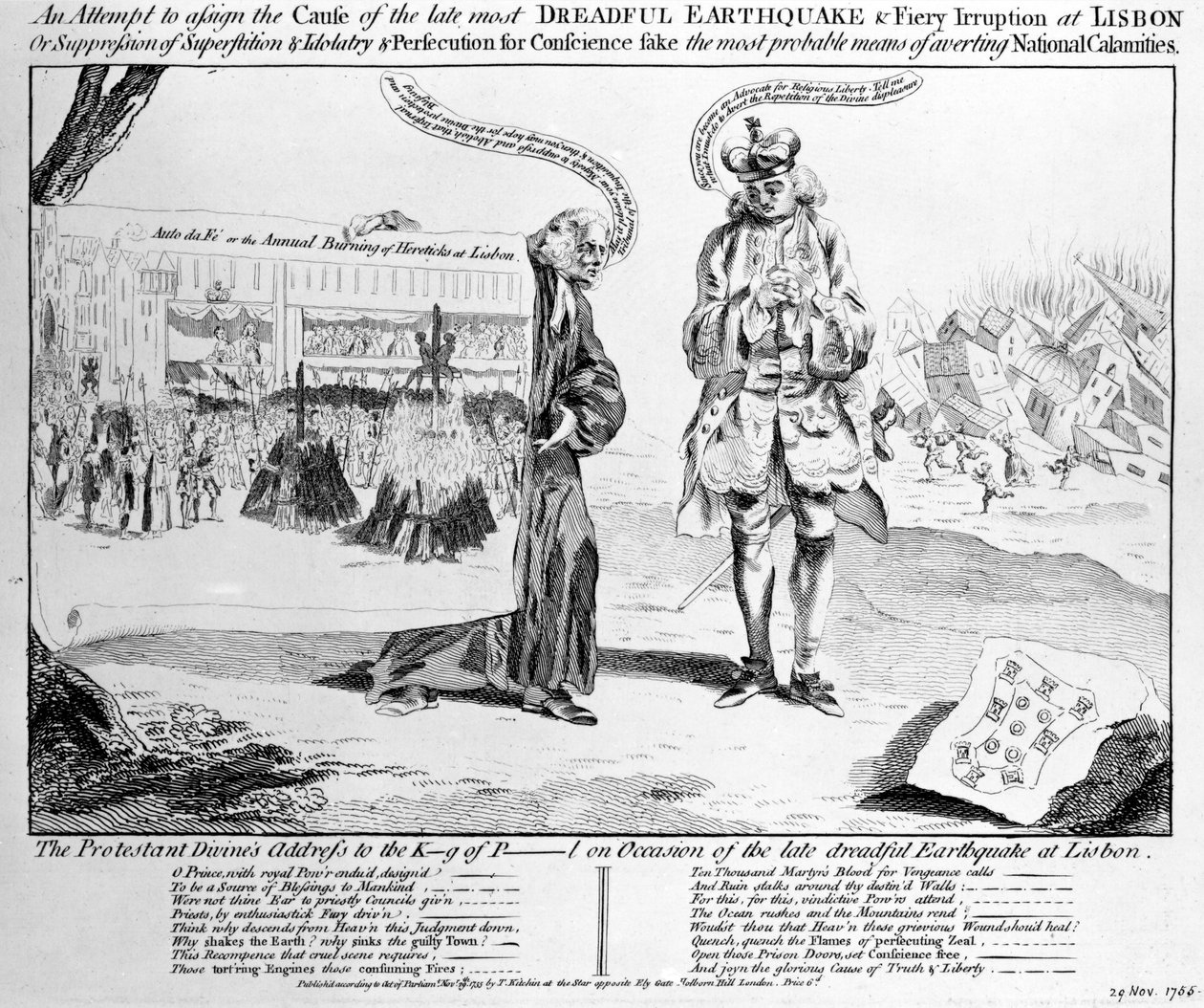 Pokus o určení příčiny posledního nejstrašnějšího zemětřesení v Lisabonu v roce 1755 od Thomas Kitchin