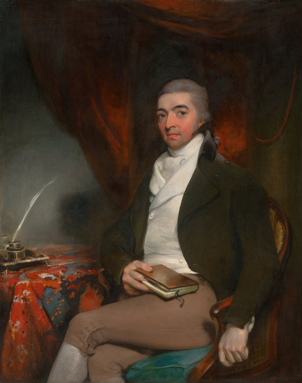 Portrét sedícího muže s knihou od Thomas Lawrence