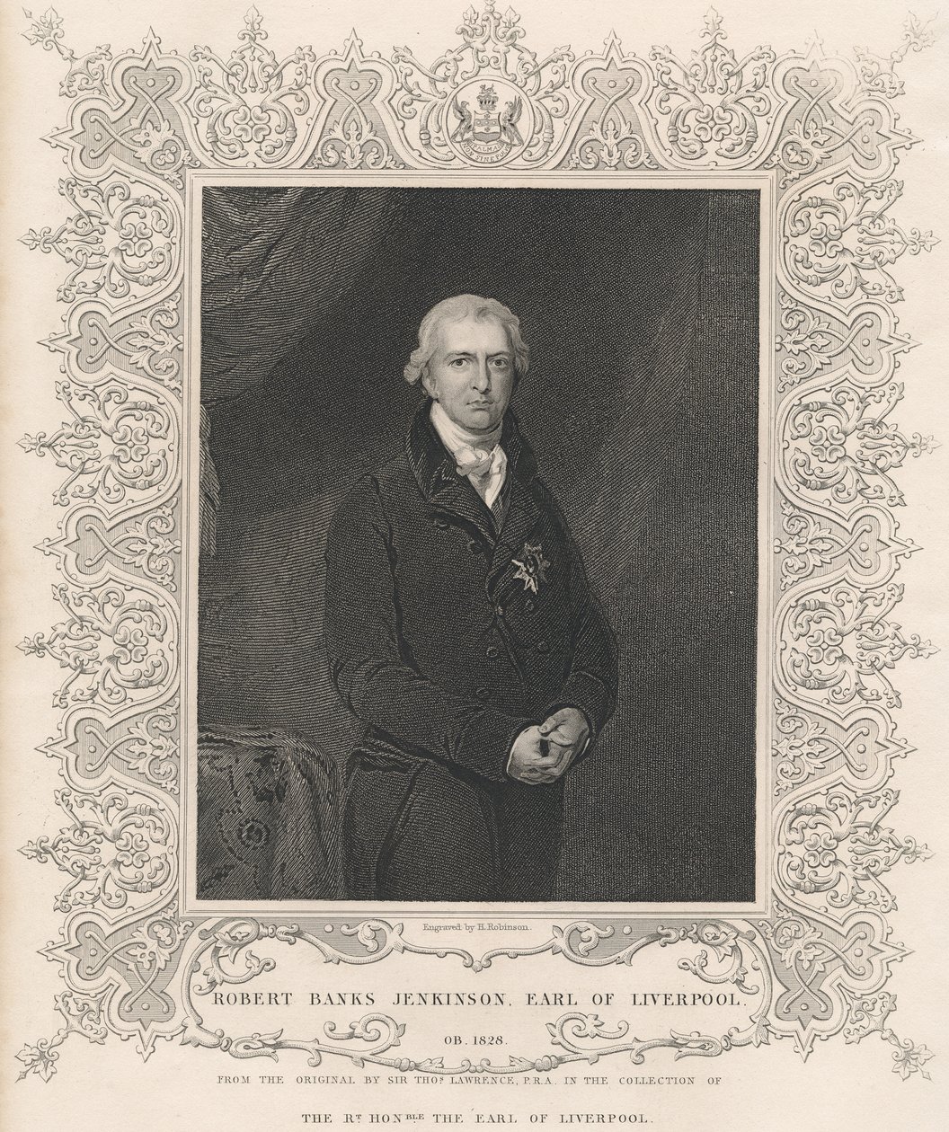 Robert Banks Jenkinson, druhý hrabě z Liverpoolu od Thomas Lawrence