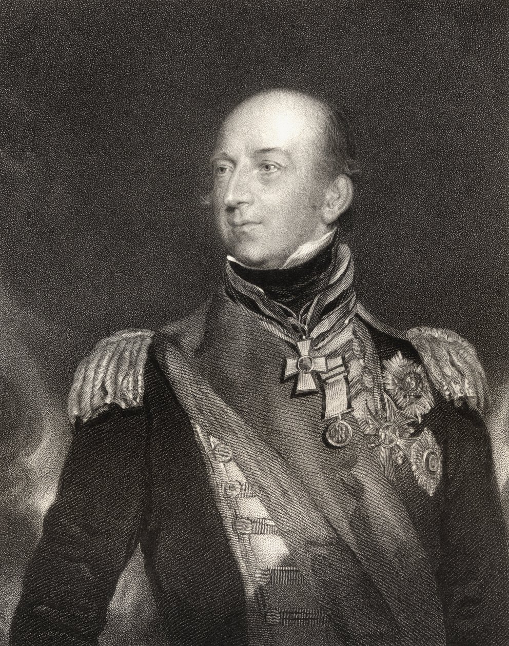 Sir Edward Codrington, britský admirál, vyryl J. Cochran (fl. 1821-65), z 
