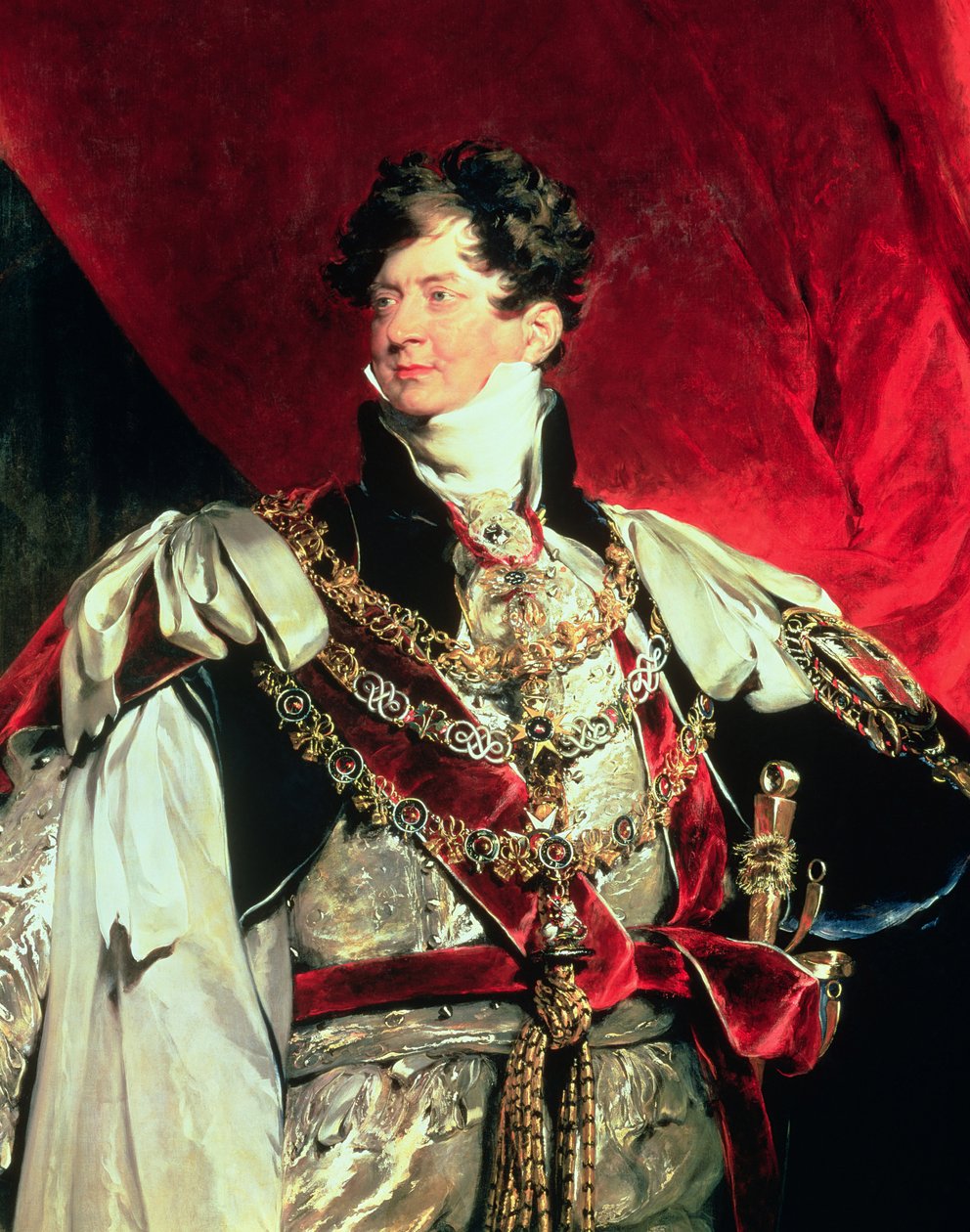 Princ regent, později George IV (1762-1830) ve svých podvazkových róbách (detil z 61203) od Thomas Lawrence