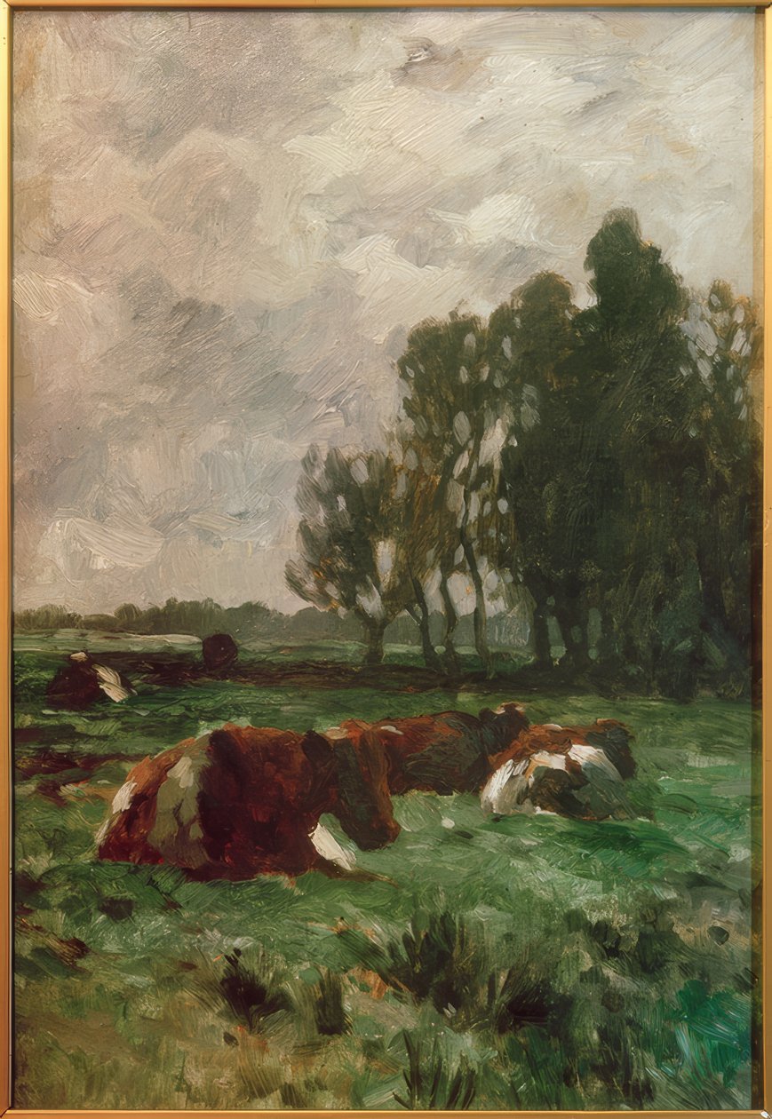 Krávy na pastvině od Thomas Ludwig Herbst