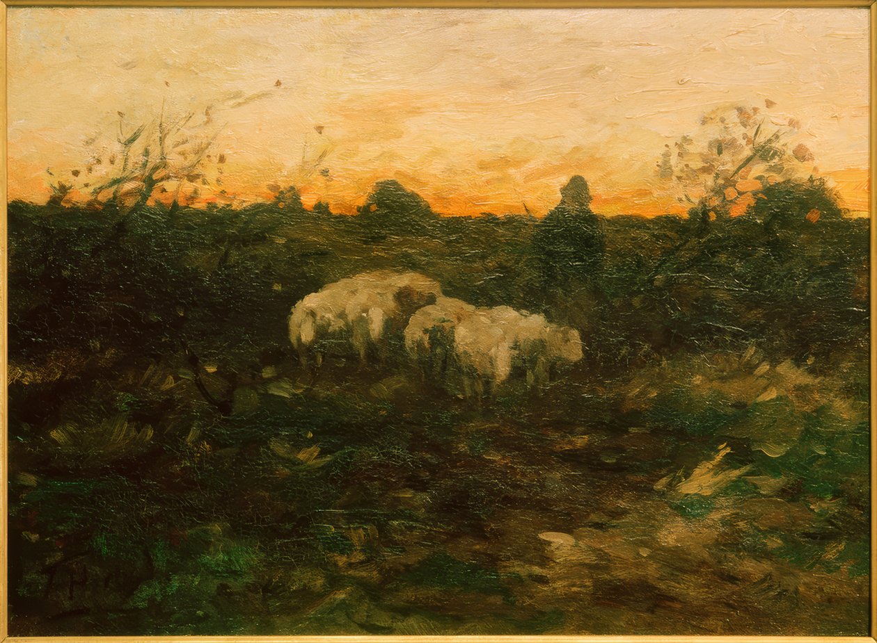Pastýř se stádem od Thomas Ludwig Herbst