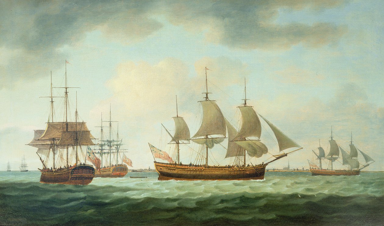 Obchodní lodě u pobřeží, 1783 od Thomas Luny