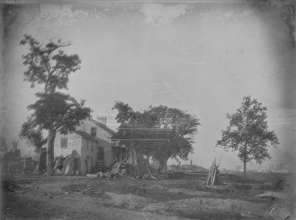 Soudce Silas Bent Residence, pohled z jihu se St. Louis v dálce od Thomas M. Easterly