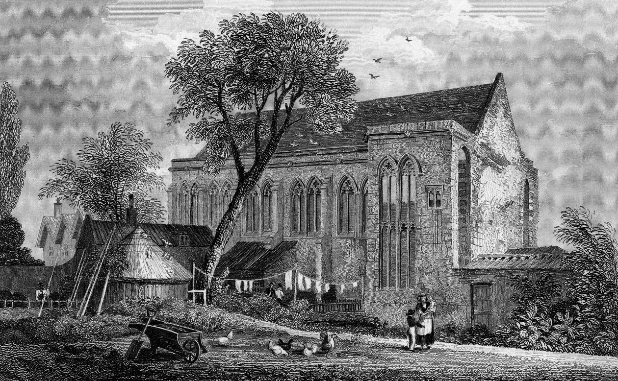 Eltham Palace, Kent, rytina Williama Watkinse, 1831 od Thomas Mann Baynes