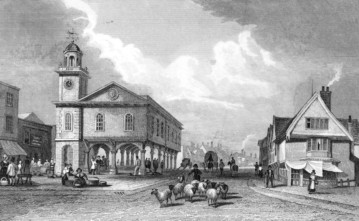 Pohled na Faversham, Kent, 1832 od Thomas Mann Baynes