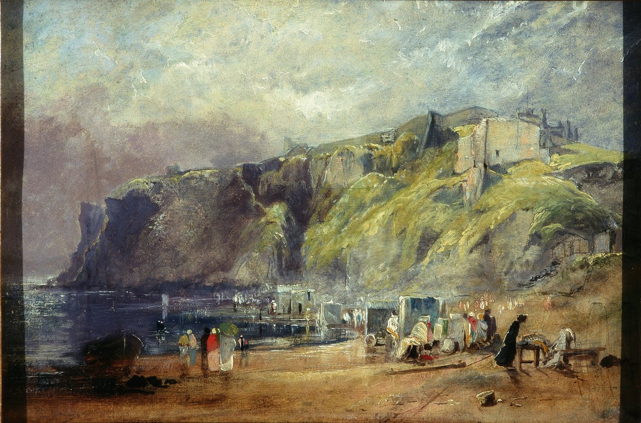 Hrad Tynemouth z Percy Bay od Thomas Miles II Richardson