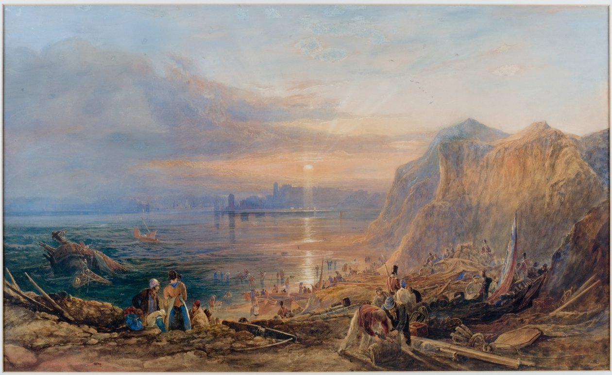 Rozbití vraku v Tynemouthu (akvarel) od Thomas Miles Richardson