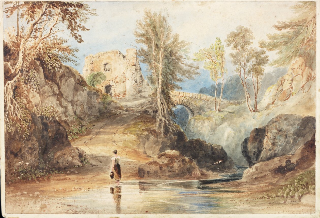 Saltwell Dene, Saltwell Park (akvarel na papíře) od Thomas Miles Richardson