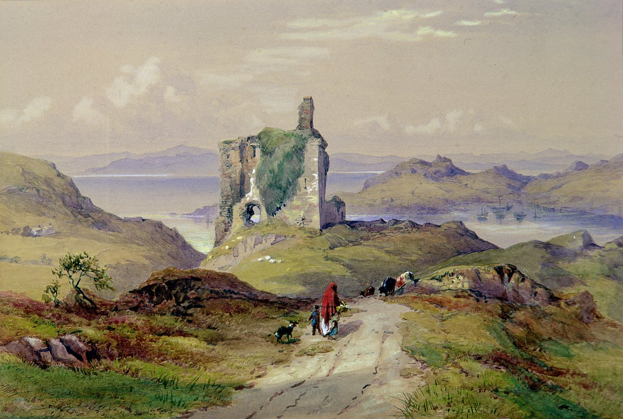 Zámek Tarbert, Loch Fyne od Thomas Miles Richardson