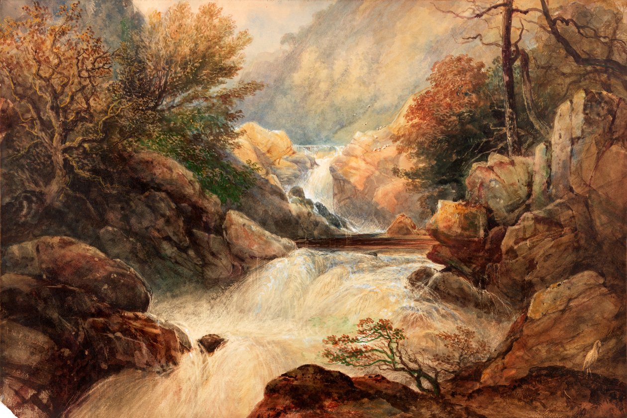 The Falls of Lochy (barva těla) od Thomas Miles Richardson