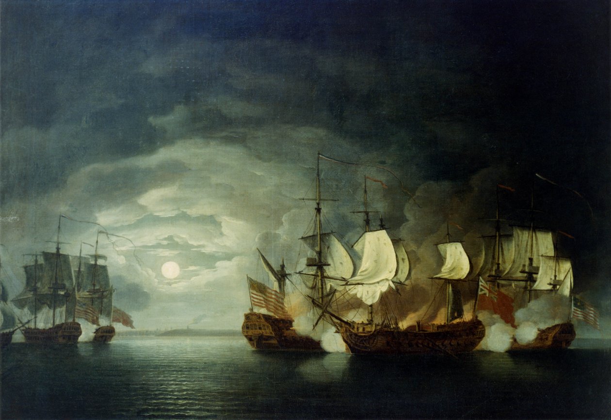 HMS Serapis od Thomas Mitchell