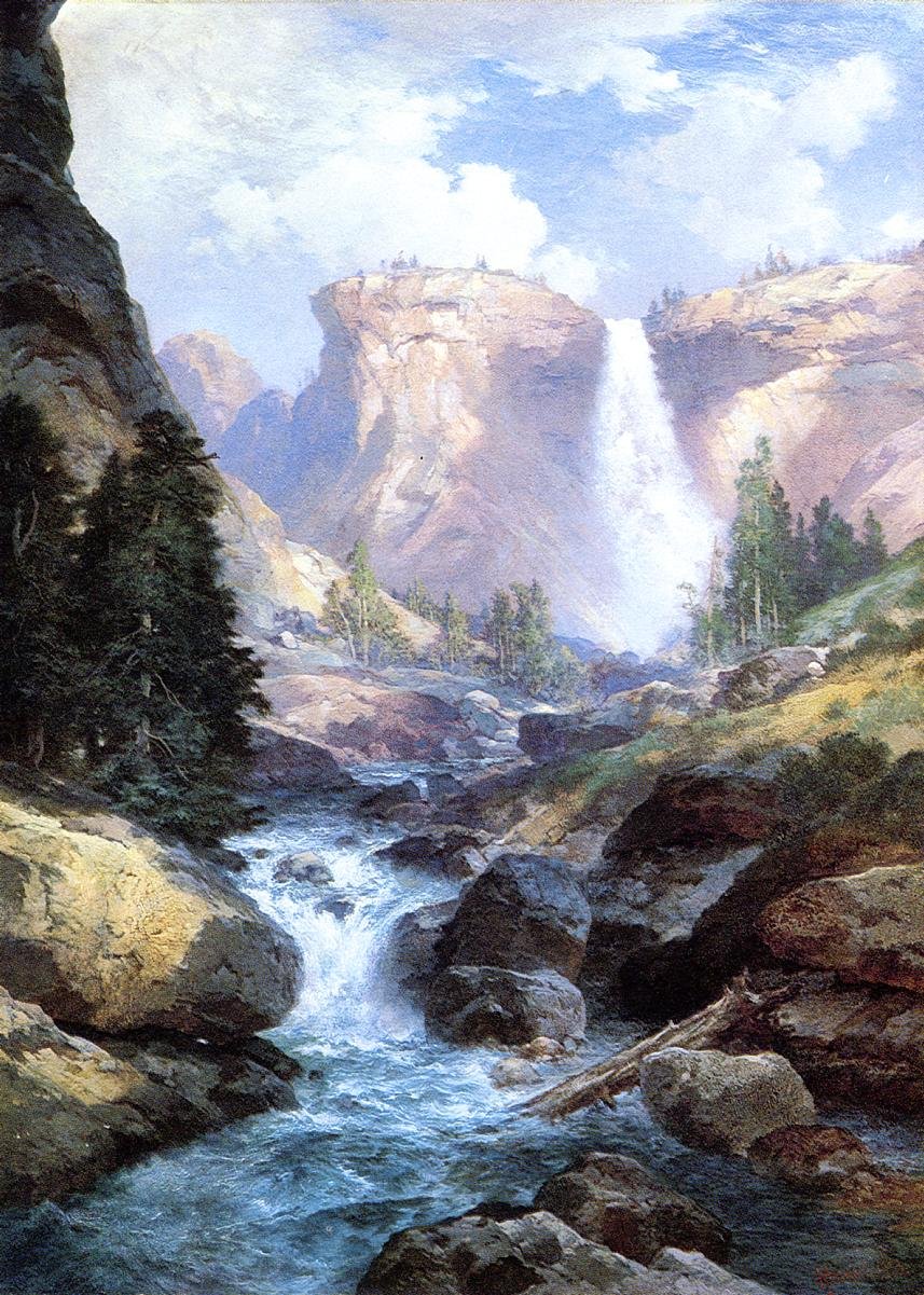 Pod rudou zdí Grand Canyon v Arizoně od Thomas Moran