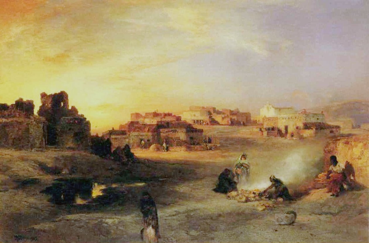 Indické Pueblo, 1905 od Thomas Moran