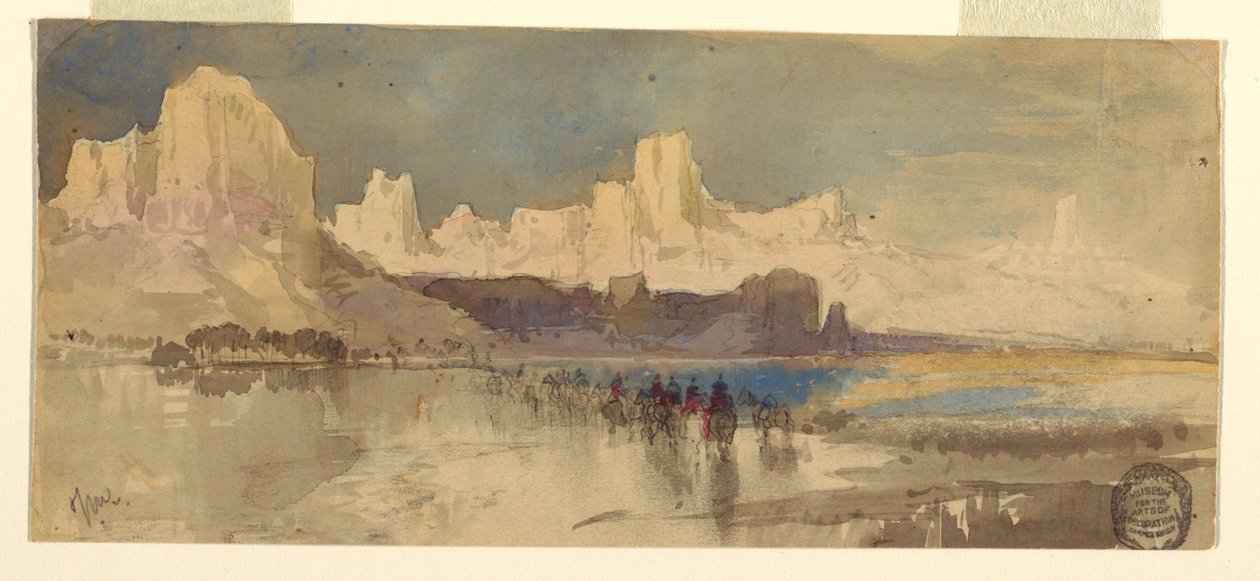 Kresba, Canyon of the Rio Virgin, Jižní Utah, 1873 od Thomas Moran