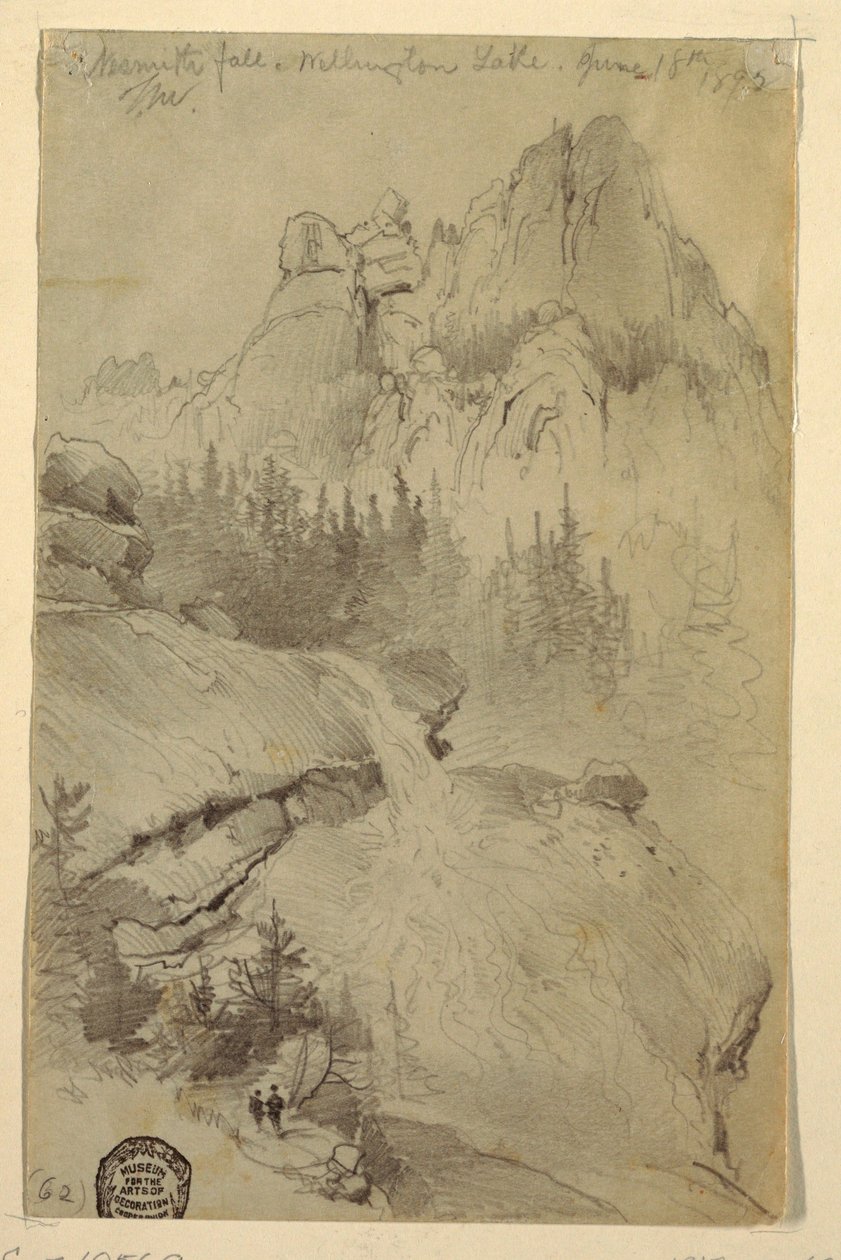 Kresba, Nesmith Fall, Lake Wellington, Colorado, 18. června 1892 od Thomas Moran