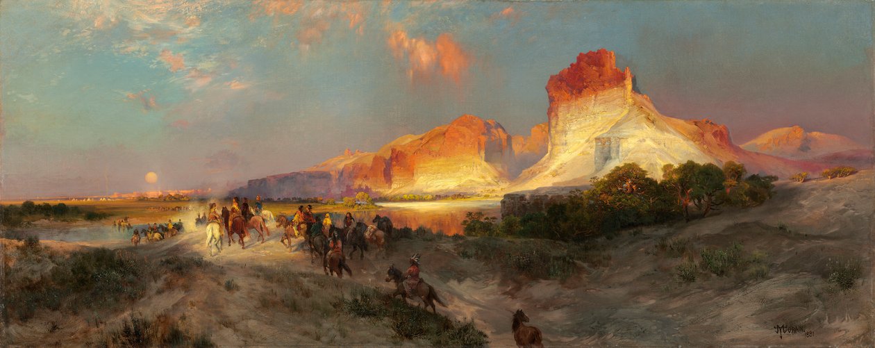 Green River Cliffs, Wyoming, 1881 od Thomas Moran
