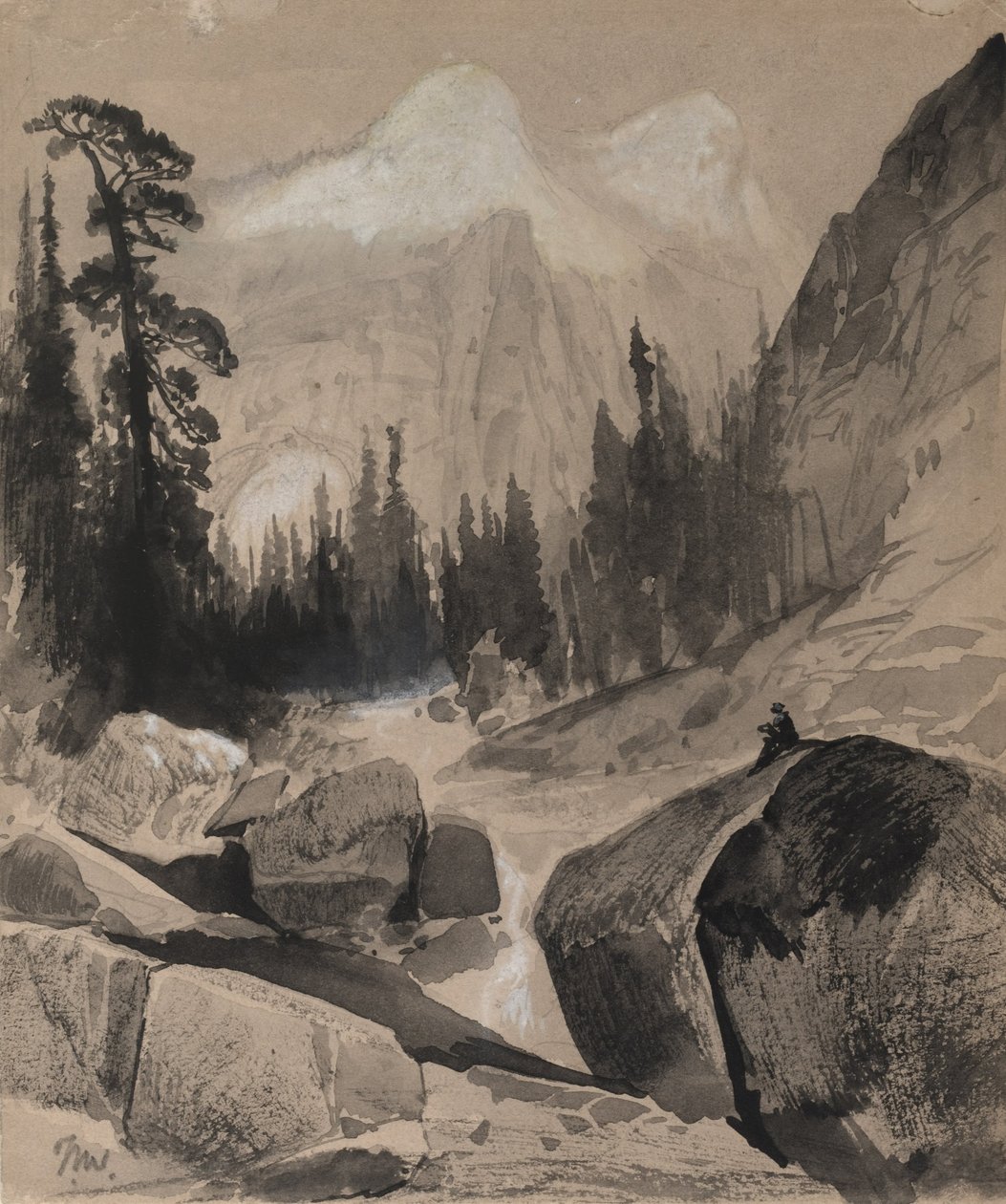 Severní kupole, Yosemite, Kalifornie od Thomas Moran