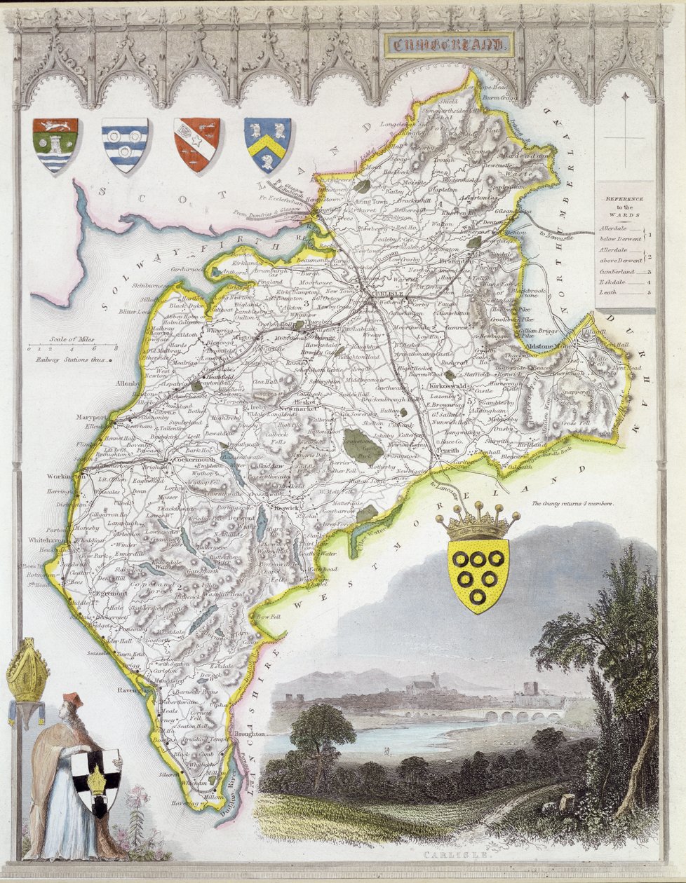 Mapa Cumberlandu, z 