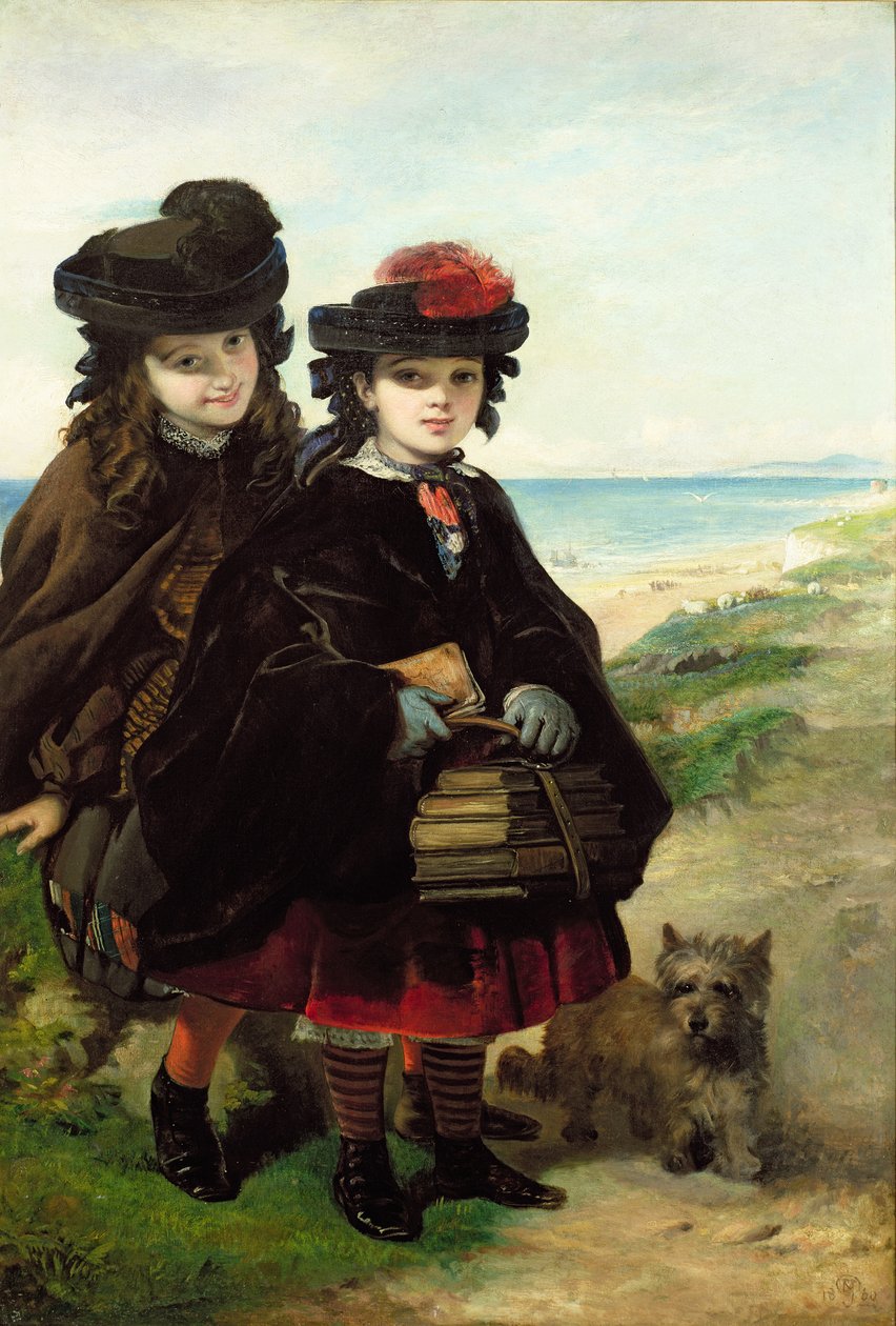 Off to School, 1860 (olej) od Thomas Musgrave Joy