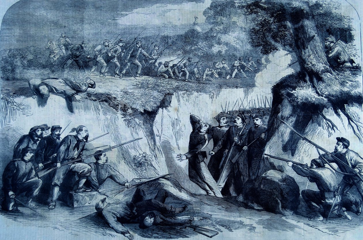 Bitva na Volturnu, 1860 od Thomas Nast