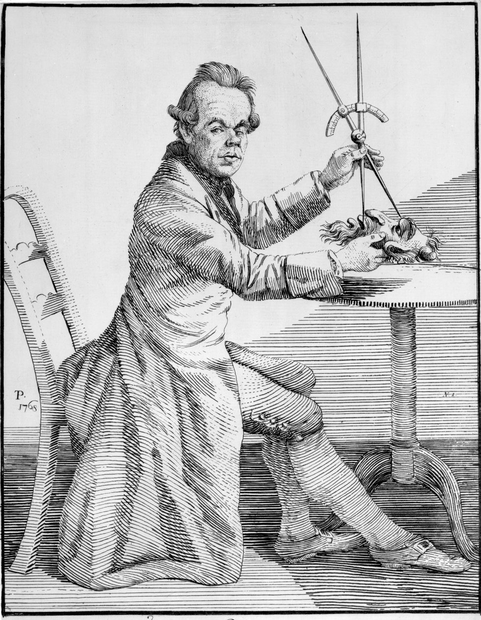 Autoportrét držící třmeny přes masku, c.1768-70 od Thomas Patch