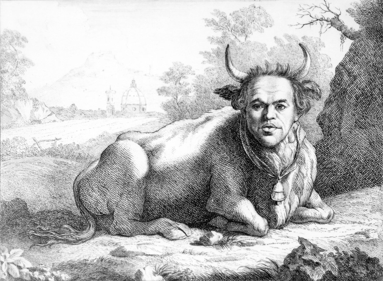 Autoportrétní karikatura z 25 karikatur, 1768-9 od Thomas Patch
