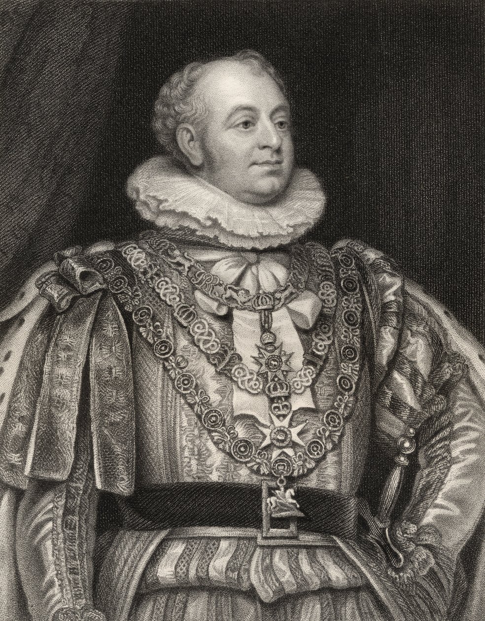 Prince Frederick, vévoda z Yorku a Albany, vyrytý J. Jenkinsem, z 