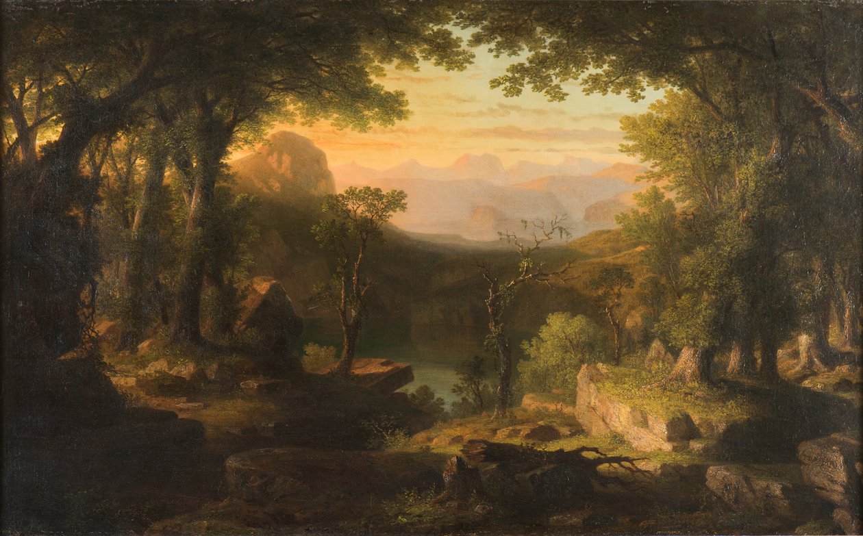 Soumrak v divočině, 1840-70 od Thomas Pritchard Rossiter